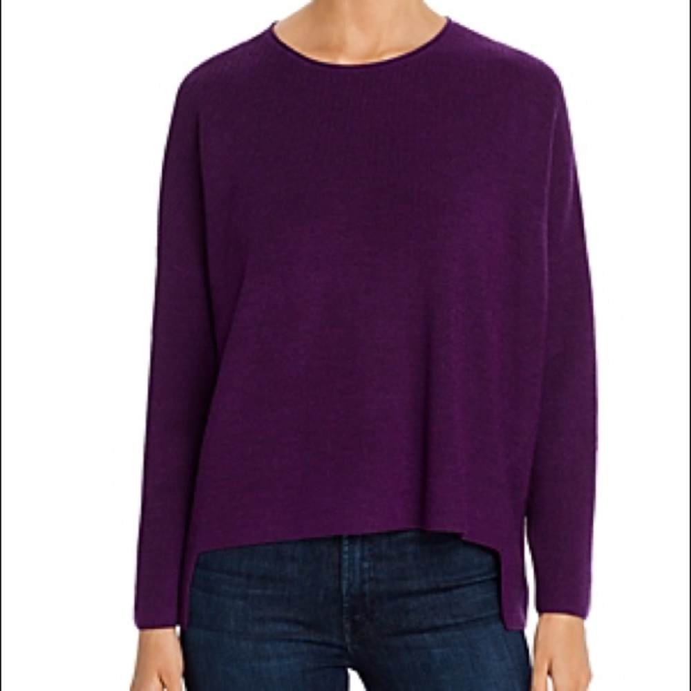 Eileen Fisher Merino High/Low top in Wool